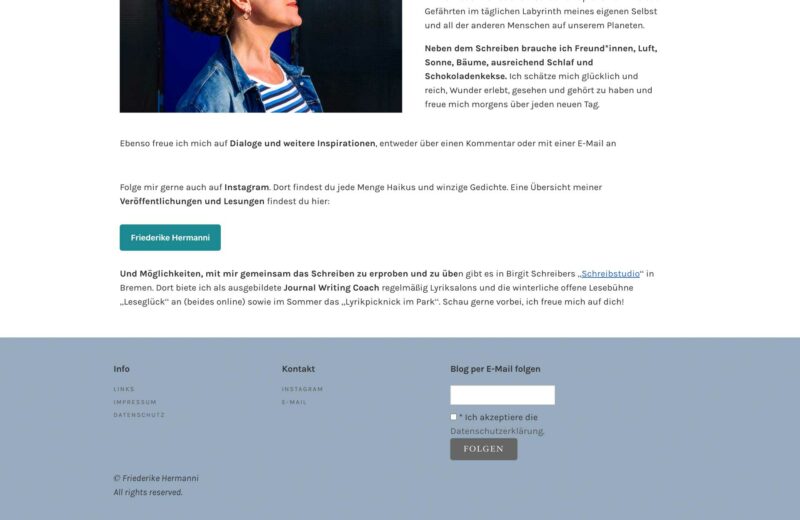 Webdesign Bremen - Webdesignerin Programmiererin - Homepage Poetin